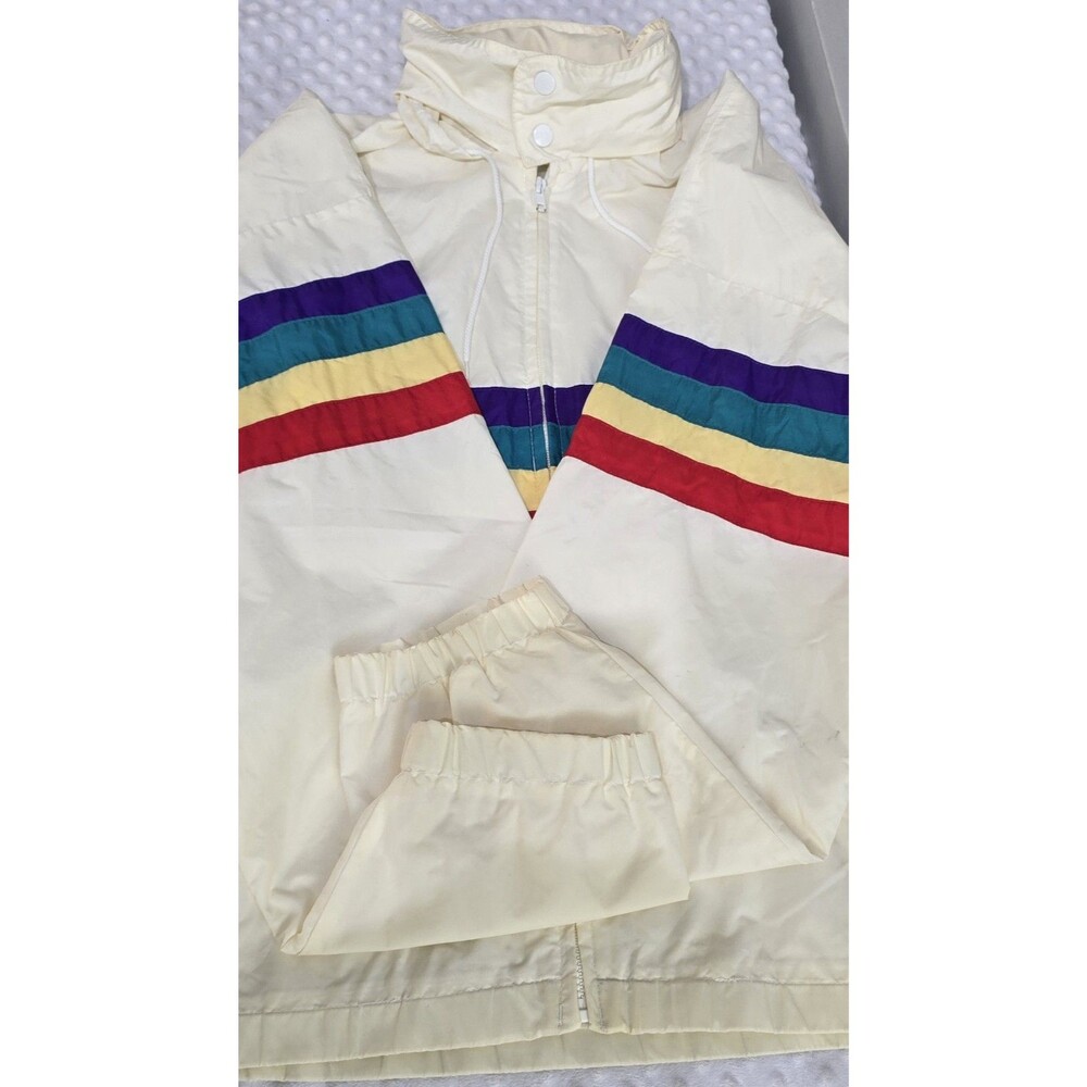 Vintage 80'S Arnold Palmer Golf Jacket 2 Pocket Mens XL Windbreaker Rainbow Hood - Picture 16 of 16